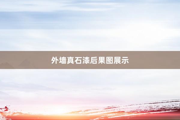 外墙真石漆后果图展示