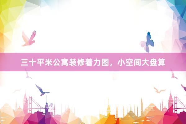 三十平米公寓装修着力图，小空间大盘算